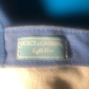 Dolce & Gabbana Beach Purse Blue & White Authentic